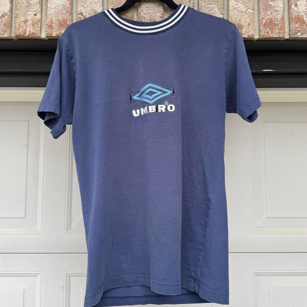 VINTAGE NAVY UMBRO EMBROIDERED TEE